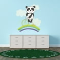 thumbnail image 3 of BEARS - Panda Bear Bicycle Rainbow Road Vinyl Kids Bedroom Decoration Multicolored Animal Clipart Design Home Kids Playroom Wall Decal Sticker 18" x 20", 3 of 5