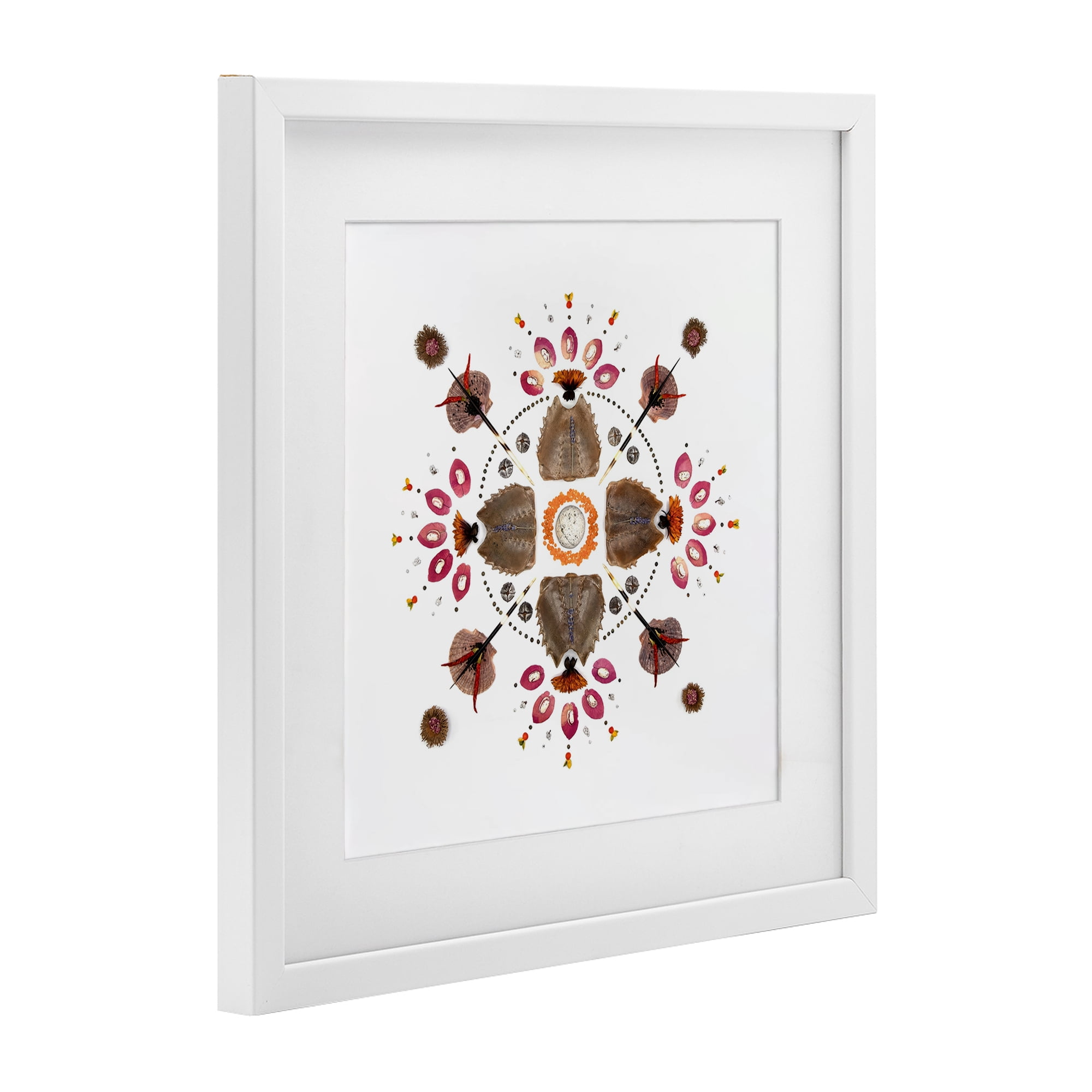 Stupell Industries Symmetrical Nautical Collection White Framed Print Under Glass, design by Beth Adoette