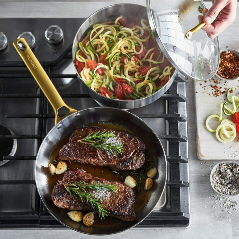 GreenPan Stainless Steel Tri-Ply Reserve 10 Piece Cookware Set