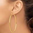 thumbnail image 3 of 14k Yellow Gold Polished Hoop Earring - 65mm, 3 of 6