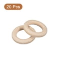 thumbnail image 3 of 20Pack 50mm(2") Natural Wood Rings, 10mm Smooth Unfinished Wooden Circles, 3 of 6