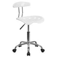 thumbnail image 3 of Flash Furniture 10.5 in Task Chair with Swivel, 250 lb. Capacity, White, 3 of 14