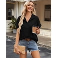 thumbnail image 5 of Zeagoo Short Sleeve Blouses for Women Summer Tops Collared Button Down Shirts Office Work Clothing, 5 of 6