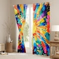 thumbnail image 3 of Manfei Watercolor Striped Lines Black Out Curtains,Boho bohemian Style Curtains Pack of 2 (42x63 Each),Rustic Plant Flower Bedroom Curtains For Girl,Breathable Home Decor, 3 of 6