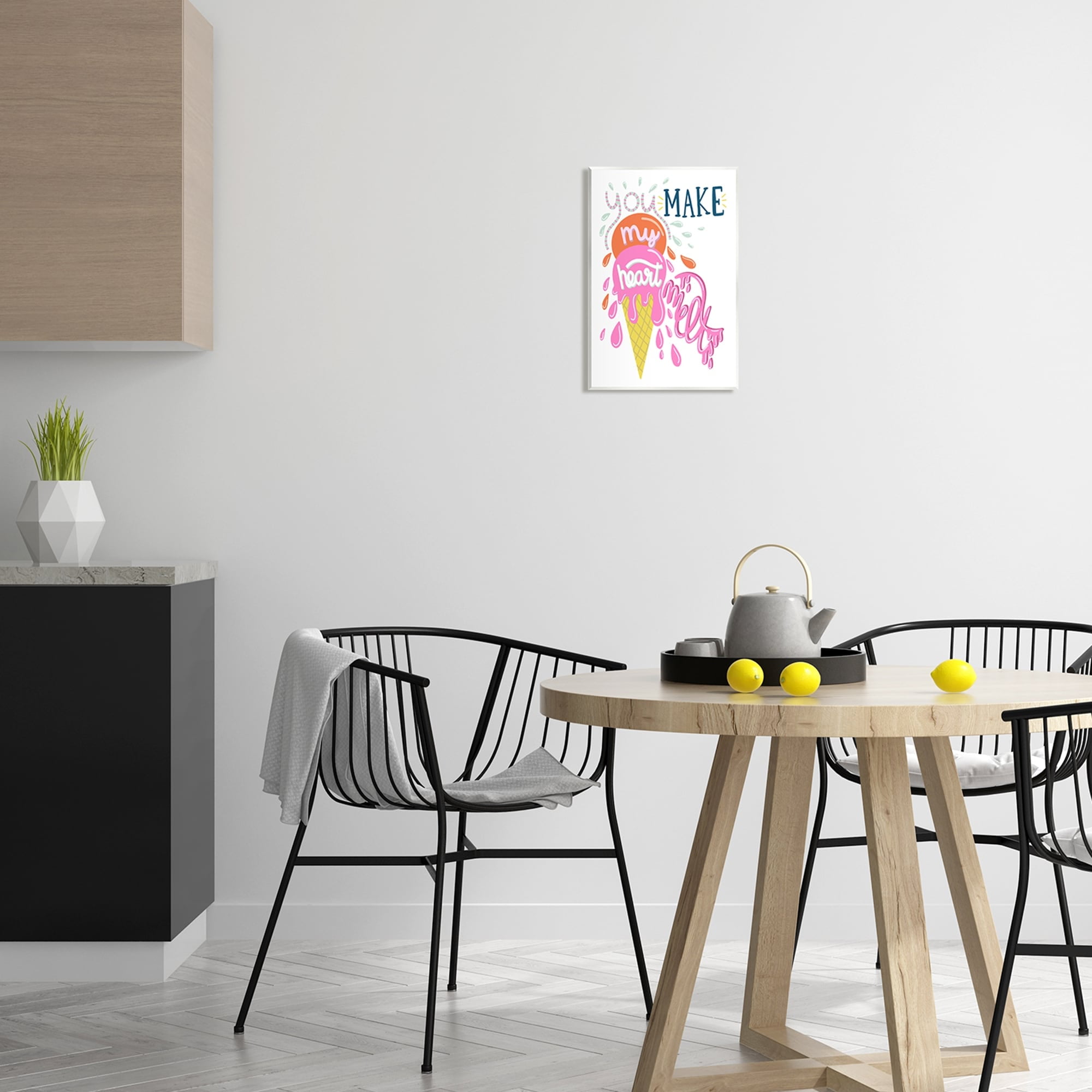 Stupell Industries Make My Heart Melt Summer Ice Cream Treat Graphic Art Unframed Art Print Wall Art, Design by Dominika Godette