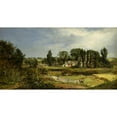 thumbnail image 3 of Andrew W. Warren 14x9 Black Modern Framed Museum Art Print Titled - Long Island Homestead, Study from Nature (1859), 3 of 5