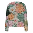 thumbnail image 4 of Cárdigan informal para mujer, con botones y estampado navideño, chaqueta de moda, abrigo, blusa de poliéster para mujer, 4 of 5
