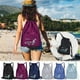thumbnail image 1 of Mochila plegable con cordón - Bolsa de viaje bordada de gran capacidad con bolsillos separadores húmedos y secos, correas ajustables para gimnasio, camping y actividades al aire libre, 1 of 4