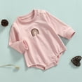 thumbnail image 2 of Komoo Baby Girl Boy Crewneck Sweatshirts Rainbow Knit Sweater Shirts Long Sleeve Romper Cute Pullover Top, 2 of 8