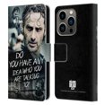 thumbnail image 1 of Head Case Designs Officially Licensed AMC The Walking Dead Rick Grimes Legacy Question Leather Book Wallet Case Cover Compatible with Apple iPhone 14 Pro, 1 of 6
