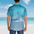 thumbnail image 5 of Hawaiian Shirt for Men - Waves and Boats on the Beach Casual Summer Beach Shirts Mens Short Sleeve Button Shirts, 5 of 7