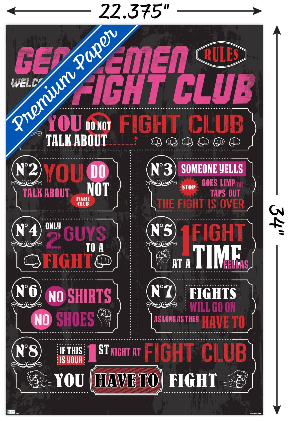 Fight Club - Rules Wall Poster, 22.375" x 34"