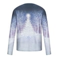 thumbnail image 4 of Wolfast Homme Décontracté Col Rond Manches Longues Chandail T-Shirt Imprimé Blouse Hauts Violet TTTTG, 4 of 5