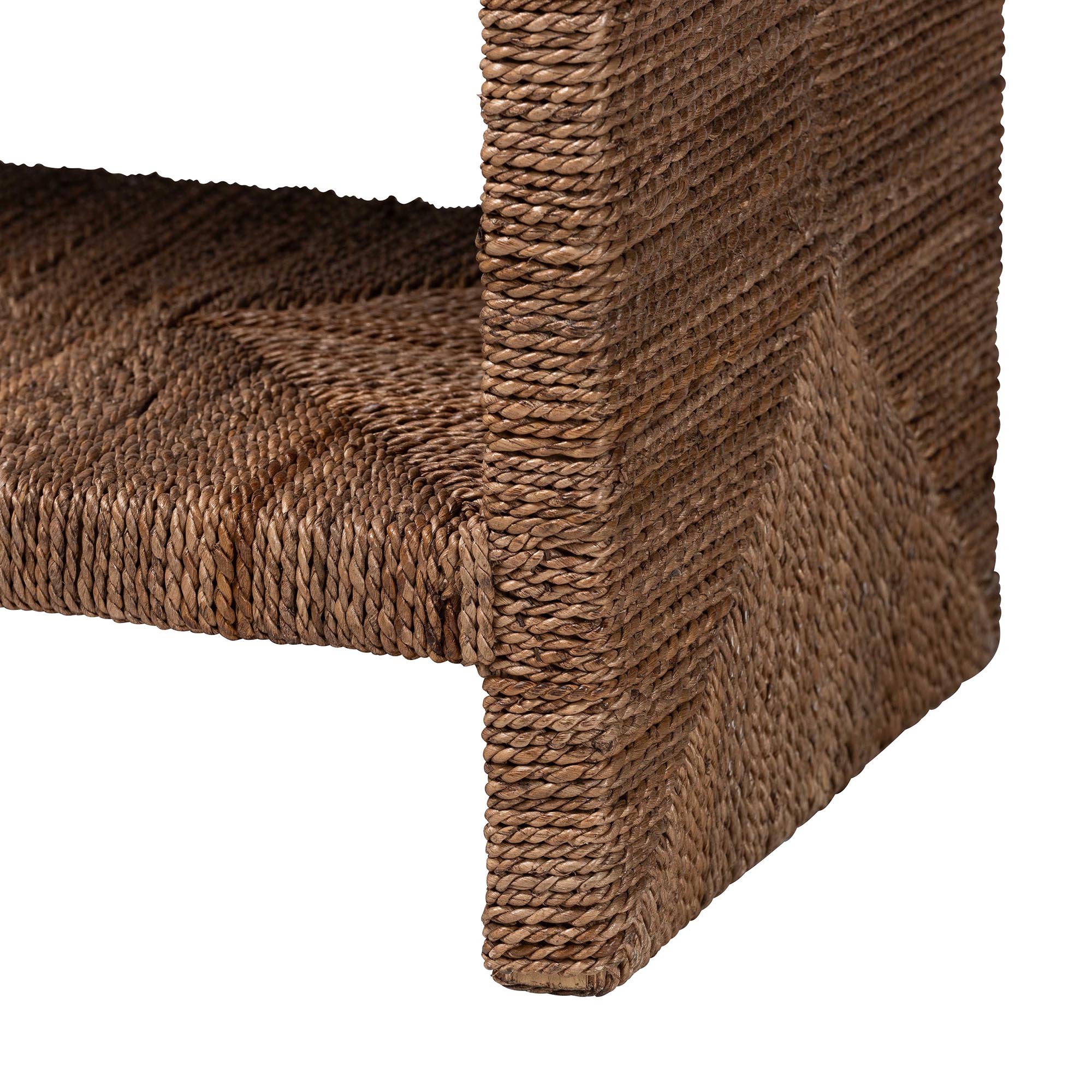 bali & pari Liza Boho Console Table, Natural Seagrass