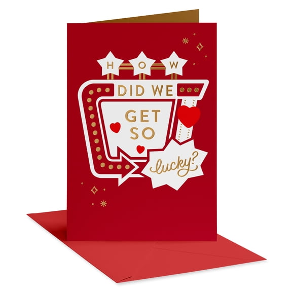 American Greetings Romantic Valentine's Day Card for Partner (How Did We Get So Lucky)
