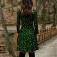 thumbnail image 3 of Heliisoer Robe Mode pour Femme à Col en V à Manches Longues Robe Rétro Élégante de Soirée, 3 of 5