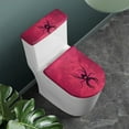 thumbnail image 3 of HELLHERO Spider Web Cozy Polyester Fabric Toilet Seat Covers Set Fits All Toilet Shapes Comfortable and Practical Bathroom Toilet Cover Set Elastic Bottom for Indoor Home, 3 of 8