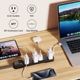 thumbnail image 4 of DEWENWILS 6-Outlet Surge Protector Power Strip, 15ft Long Cord Power Strip, Low Profile Flat Plug, 500 J, Black, 4 of 6