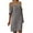 Gray, variant on Viikei Plus Size Skirts for Women Strapless Strap Sleeve Solid V-Neck Dresses Knee-length