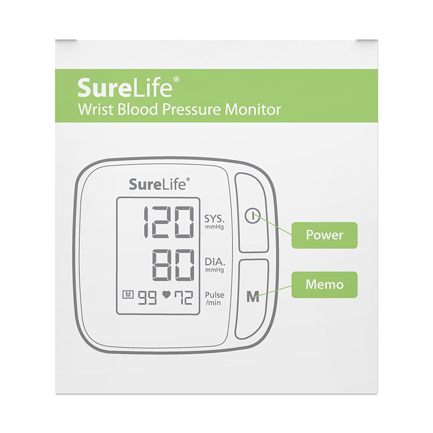 SureLife® Classic Wrist Blood Pressure Monitor-860211