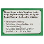 Equate Two-Sided Finger Splints, 2 Count (1 medium, 1 large)