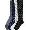 thumbnail image 5 of 4 Pair M/L Extra Soft Colorful Moderate/Medium Graduated Compression Socks 15-21 mmHg. Mens & Womens Comfort Blend. Style Design 1 (US), 5 of 5