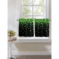 thumbnail image 4 of St. Patrick's Day 2 Panel Kitchen Curtains for Small Windows, Spring Lucky Shamrocks Leaves Black Bathroom Tier Curtain, Short Window Treatment for Bedroom/Living Room 55"x24", 4 of 6