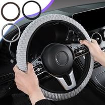 Car Steering Wheel Cover | Non-Slip Silicone Thin Fit | Universal 14-16 Inch | Wear-Resistant Easy Clean | Comfortable Grip | All-Season Flexible Protector | Coffee, Black, Gray