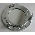 thumbnail image 3 of Ship's Cabin Porthole Mirror 9" Aluminum Silver Finish Round Nautical Decor, 3 of 3