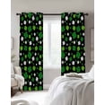 thumbnail image 4 of St Patricks Day Kitchen Curtains Spring Farmhouse Country Green Shamrock Cafe Short Curtains for Bathroom Blackout Window Curtain Small Window Treatment Drapes for Bedroom Living Room 52"x45"x2, 4 of 9
