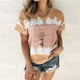 thumbnail image 2 of Blusa Casual Elegante Con Estampado de Degradado Erógeno Para Mujer Top de Manga Corta Regular Odeerbi ODB161672, 2 of 4