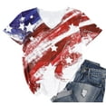 thumbnail image 5 of MOUSYA Womens Patriotic Graphic Tees American Flag T-Shirt 4th of July V Neck Tops, 5 of 6