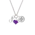 thumbnail image 2 of Delight Jewelry God's Love Infinity Sign - Purple Heart Nurse Strong Zoe Necklace, 2 of 4