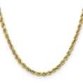 thumbnail image 2 of 10k Yellow Gold 4.2mm Semi-solid Diamond Cut Rope Chain - 7" Bracelet, 2 of 8