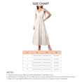 thumbnail image 5 of Vestido con tirantes y cuello en V, cintura delgada, dobladillo grande, tela de punto redondo para verano, blanco S, 5 of 5