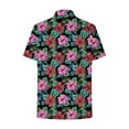 thumbnail image 7 of Cavosen Women Blouses Short Sleeve Front Buttons Collared Hawaiian Tropical Print Summer Tees Pullover Button up Beach Shirts Casual Dressy Resort Vacation Tops Going out 2XL, 7 of 7