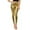 Gold, variant on Moisture Wicking Leggings Women Wet Look Shiny Metallic Leggings Liquid Waist
