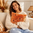 thumbnail image 5 of Fall Pillow Covers 18x18 Thanksgiving Pumpkin Embroidered Velvet Couch Decor by OVFUIZ, 5 of 8