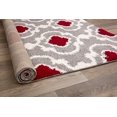 thumbnail image 3 of Cozy Moroccan Trellis Indoor Shag Runner Rug 2' x 7'2" Red, 3 of 4