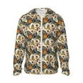 thumbnail image 2 of Uemuo Multi-Colored Roosters Pattern Women's Full Zip UPF 50+ Sun Protection Hoodie Jacket Long Sleeve Sun Shirt Hiking Outdoor Performance with Pockets-Medium, 2 of 9