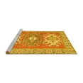 thumbnail image 2 of Ahgly Company Machine Washable Indoor Square Geometric Yellow Traditional Area Rugs, 7' Square, 2 of 4