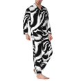 thumbnail image 2 of KLL Leopard And Zebra 2 Sleepwear Mens Flannel Pajamas,Long Cotton Pj Set, 2 of 7