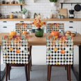 thumbnail image 3 of Thanksgiving Pumpkin Chair Covers Set of 6 Autumn Orange Green Leaves Black And White Geek Chair Back Covers Stretch Removable Washable Slipcovers Protector for Dining Room Kitchen Party Decor, 3 of 5