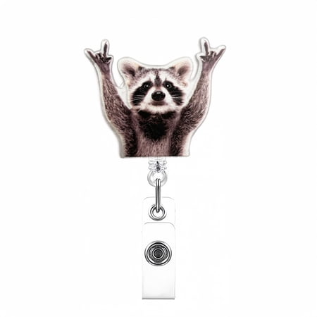 Funny Retractable Badge Reels with Alligator Clip - Acrylic ID Badge Holder for Nurses, Teachers, Doctors, Students