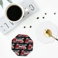 thumbnail image 5 of Bingfone Vintage Fire And Rescue Truck Leather Drinks Coasters With Set Of 6,Suitable For Home Kitchen,Coffee Cup Coasters Home Gift, 5 of 9