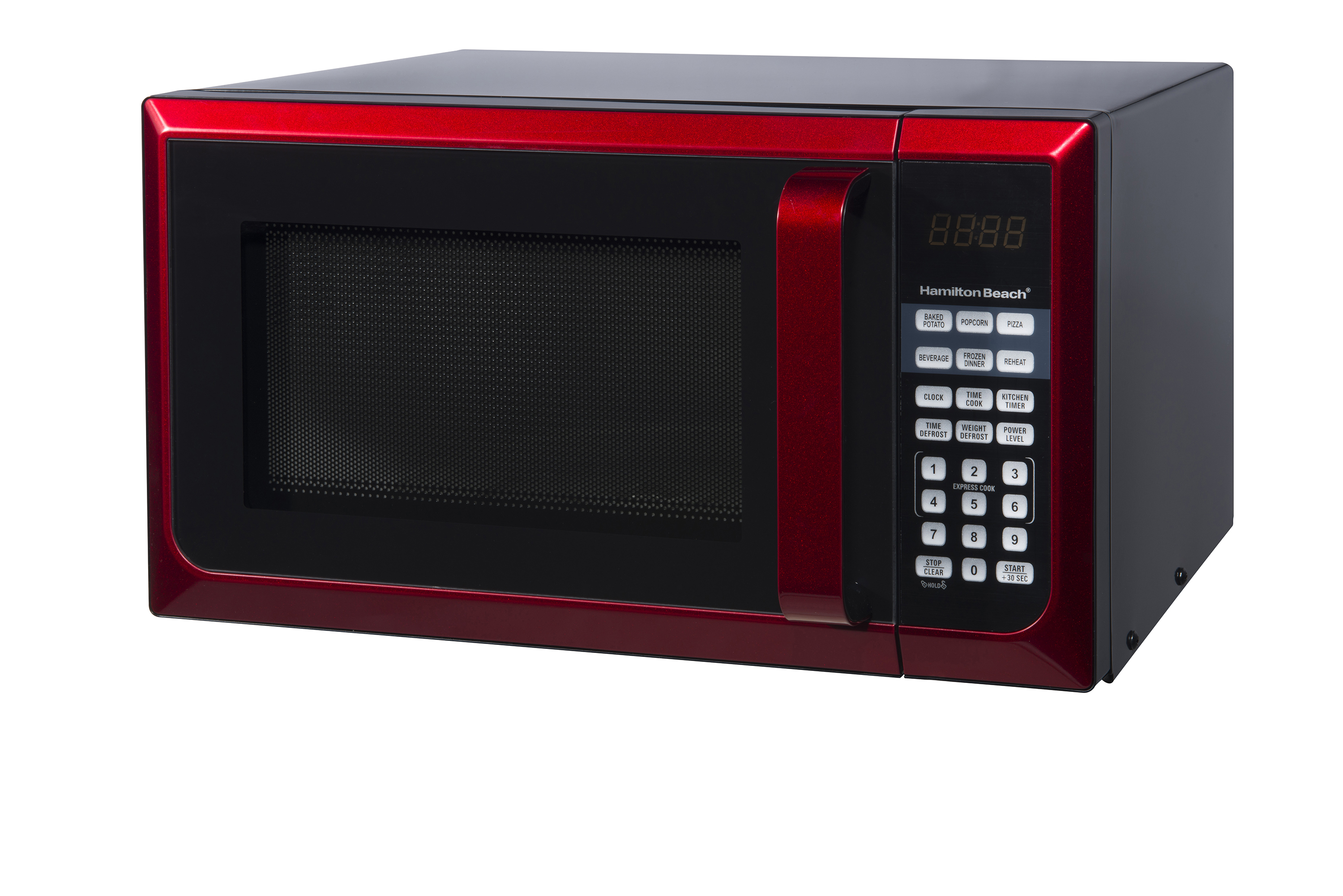 Hamilton Beach 0.9 cu. ft. Countertop Microwave Oven, 900 Watts, Red Stainless Steel - image 3 of 7