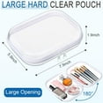 thumbnail image 2 of 6 Pcs  Hard Zipper Cases Transparent Storage Pouches for Travel, Snacks, Makeup &, 2 of 5