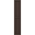 thumbnail image 4 of Ekena Millwork 10 1/2"W x 32"H Americraft Three Board Exterior Real Wood Two Equal Panel Framed Board-n-Batten Shutters (Per Pair), Raisin Brown, 4 of 9