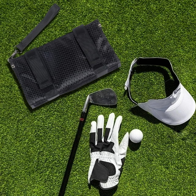 Bolso de transporte de golf bolso colgante bolso de oxford accesorios de tela de golfistas de golfistas portátiles portátiles portátiles organizador Negro
