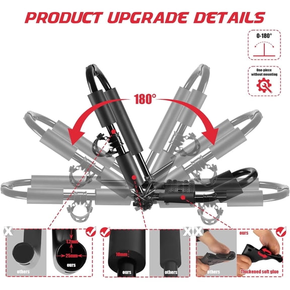 Premium Kayak Roof Rack, 1 Pair J-Bar Roof Rack, Folding Adjustable Rack, Weight 80 LBS Heavy Duty Kayak Roof Carrier 1 Kayak, Canoe, SUV, Surfboard on SUV, Car and Truck Crossbar